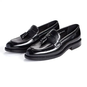 Sapato Masculino Loafer Em Couro Com Tassel
