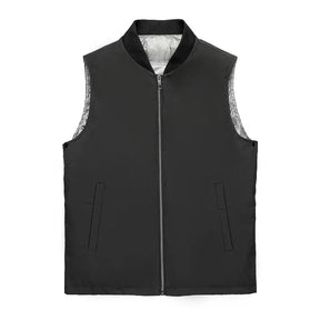 Sobretudo masculino preto com forro interno removível acolchoado em pluma, modelo longo elegante para inverno.