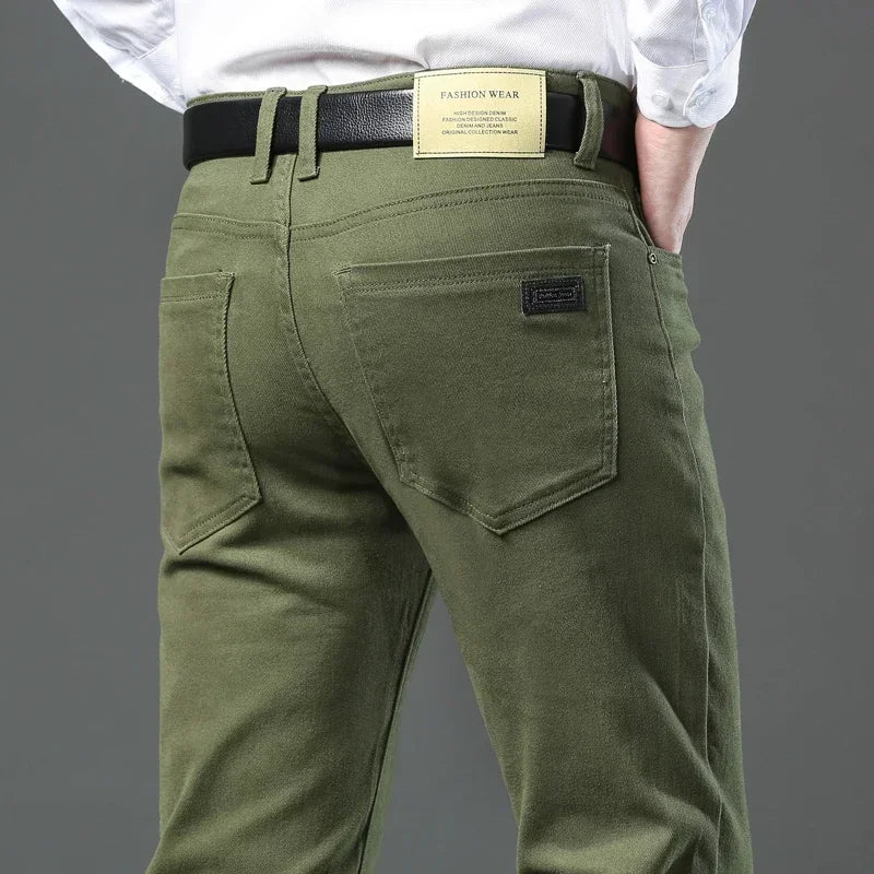Calça Jeans Masculina Reta em Algodão Premium com Elasticidade