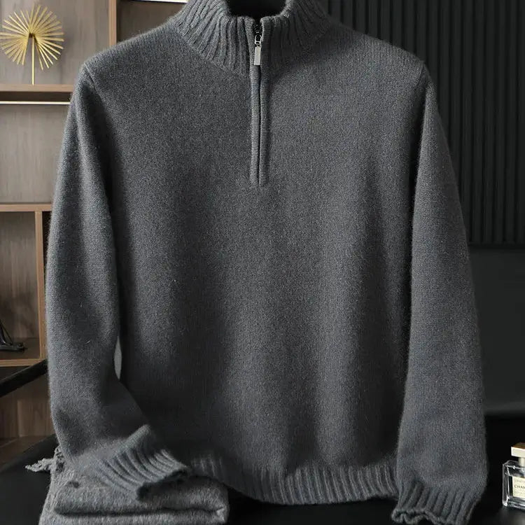 Suéter Masculino Monaco Cashmere – Meio Zíper