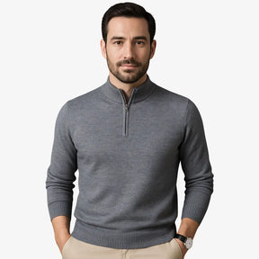 Suéter Masculino Meio Zíper
