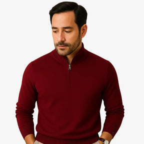 Suéter Masculino Meio Zíper