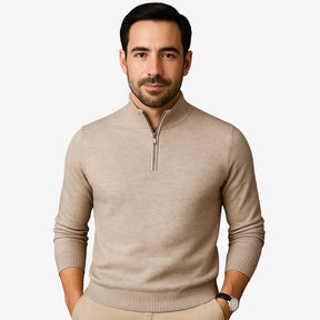 Suéter Masculino Meio Zíper