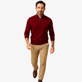 Suéter Masculino Meio Zíper