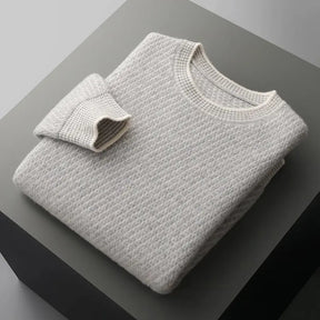 Suéter Masculino Texturizado em Lã Merino