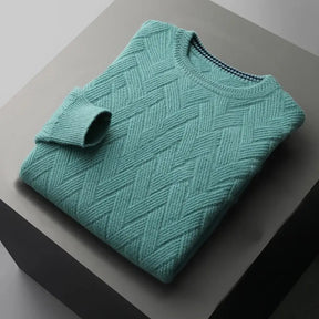 Suéter Masculino Trançado em Lã Merino – Linha Firenze