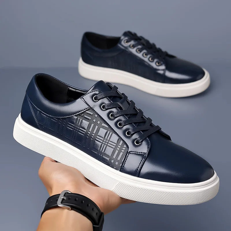 Tênis Masculino Casual de Couro Geneva
