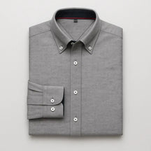 Camisa Masculina Casual oxford manga longa e fechamento com botões