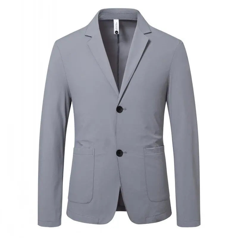 Blazer masculino social leve slim fit cinza com design minimalista elegante ideal para dias quentes e ocasiões sofisticadas