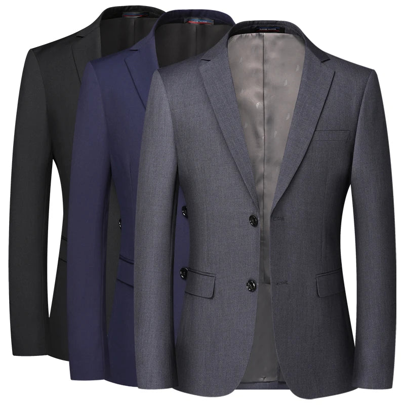 Blazer masculino social slim fit marinho com design elegante e acabamento sofisticado para eventos e ambiente executivo