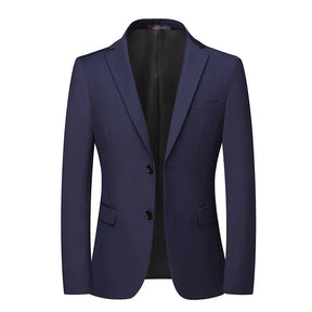 Blazer masculino social slim fit azul marinho com design elegante e acabamento sofisticado para eventos e ambiente executivo