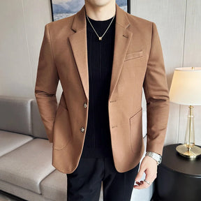 Blazer masculino social slim fit sofisticado com design elegante para eventos, negócios e ocasiões especiais