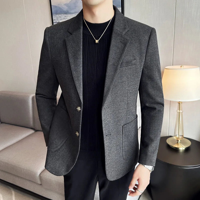 Blazer masculino social slim fit sofisticado com design elegante para eventos, negócios e ocasiões especiais