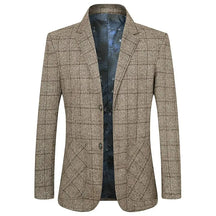 Blazer masculino social slim fit xadrez cinza com lapela clássica e design elegante para eventos e ocasiões formais