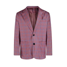 Blazer masculino social slim fit xadrez azul com lapela clássica e visual elegante para ocasiões formais