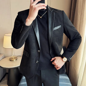 Blazer masculino social slim fit  com acabamento sofisticado e design elegante para ocasiões especiais