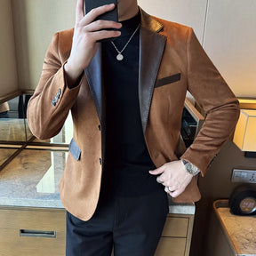 Blazer masculino social slim fit  com acabamento sofisticado e design elegante para ocasiões especiais