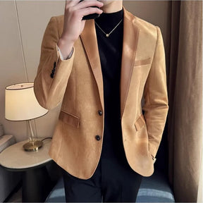 Blazer masculino social slim fit  com acabamento sofisticado e design elegante para ocasiões especiais