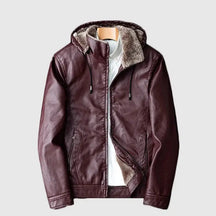 Casaco masculino de inverno com capuz removível e design moderno