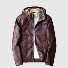 Casaco masculino de inverno com capuz removível e design moderno