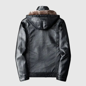 Casaco masculino de inverno com capuz removível e design moderno