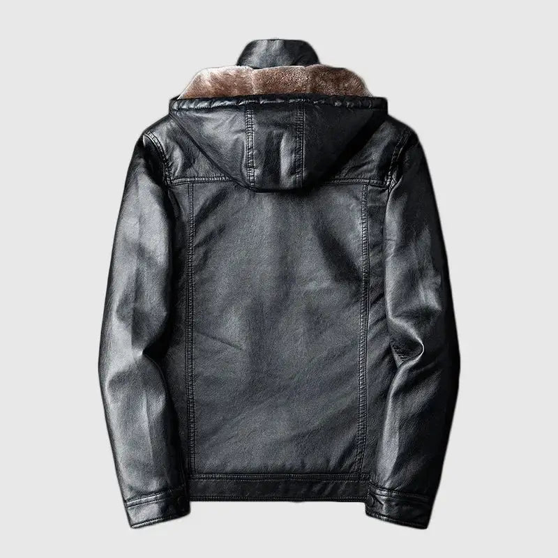 Casaco masculino de inverno com capuz removível e design moderno