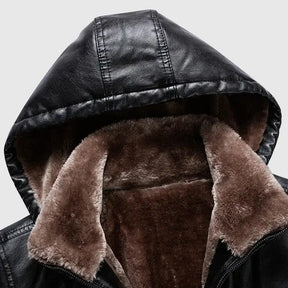 Casaco masculino de inverno com capuz removível e design moderno