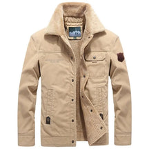 Jaqueta masculina sherpa premium bege forrada com interior térmico e design sofisticado para inverno