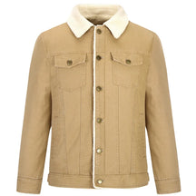 Jaqueta masculina sherpa premium verde militar forrada com gola térmica e design casual sofisticado