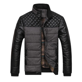 Jaqueta masculina puffer premium térmica com acabamento sofisticado e design acolchoado para inverno