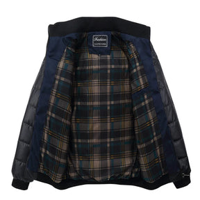 Jaqueta masculina puffer premium térmica com acabamento sofisticado e design acolchoado para inverno