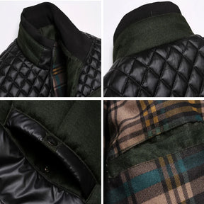 Jaqueta masculina puffer premium térmica com acabamento sofisticado e design acolchoado para inverno