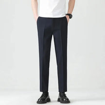 Calça Social Masculina Reta Leve em Tecido com Lyocell