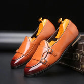 Sapato Masculino Loafer Double Monk Retrô