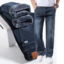 Calça Jeans Masculina Inverno com Forro Peluciado Conforto Térmico