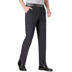 Calça masculina business com corte reto, tecido macio e visual elegante para uso diário e eventos sociais
