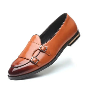 Sapato Masculino Loafer Double Monk Retrô