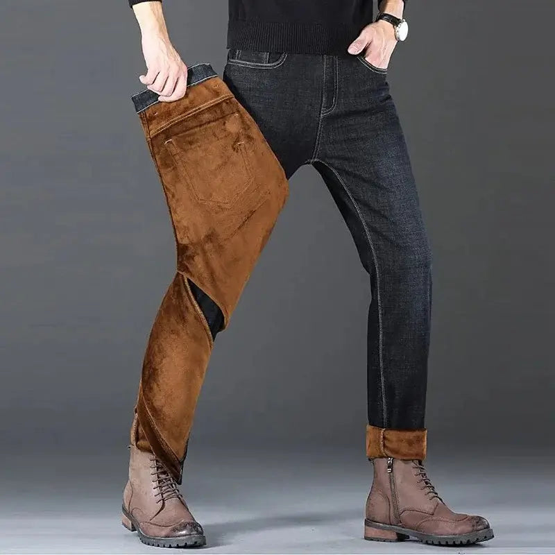 Calça Jeans Masculina Forrada Térmica