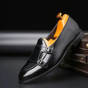Sapato Masculino Loafer Double Monk Retrô
