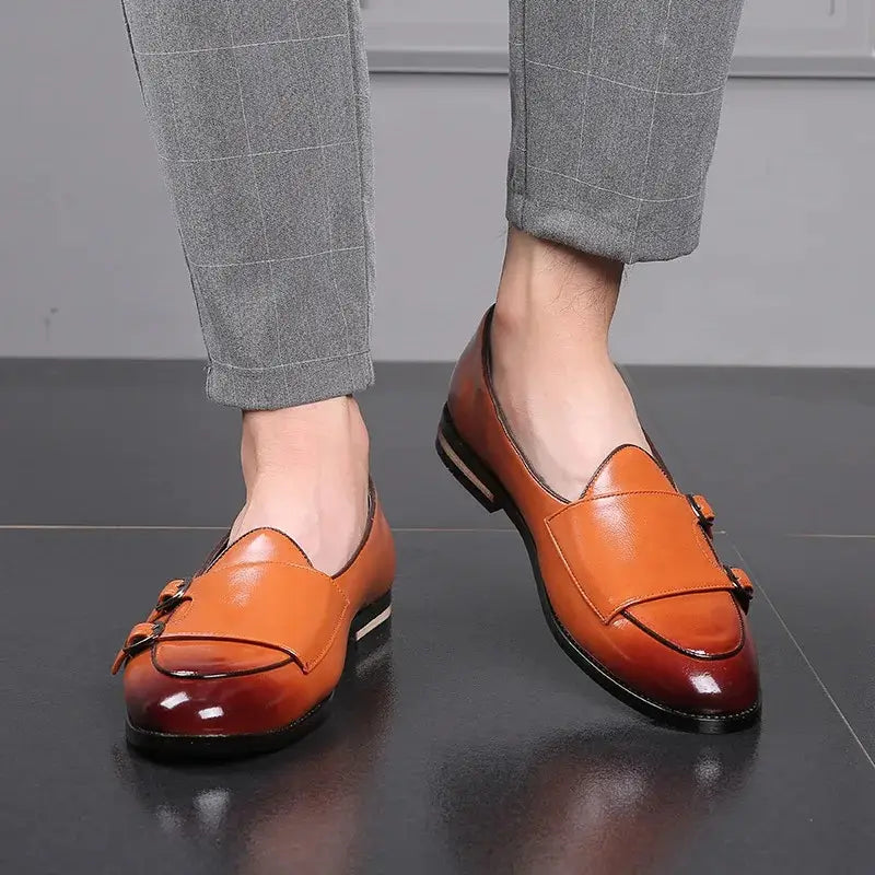 Sapato Masculino Loafer Double Monk Retrô