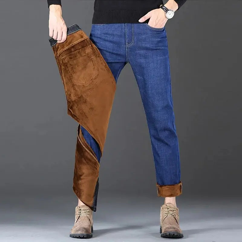 Calça Jeans Masculina Forrada Térmica