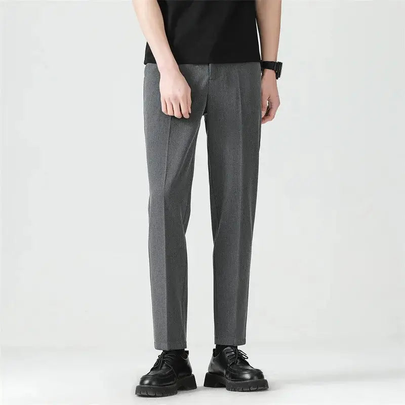 Calça Social Masculina Reta Leve em Tecido com Lyocell
