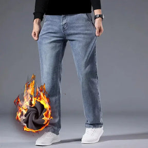 Calça Jeans Masculina Inverno com Forro Peluciado Conforto Térmico