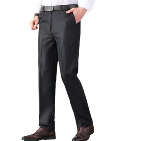 Calça masculina business com corte reto, tecido macio e visual elegante para uso diário e eventos sociais