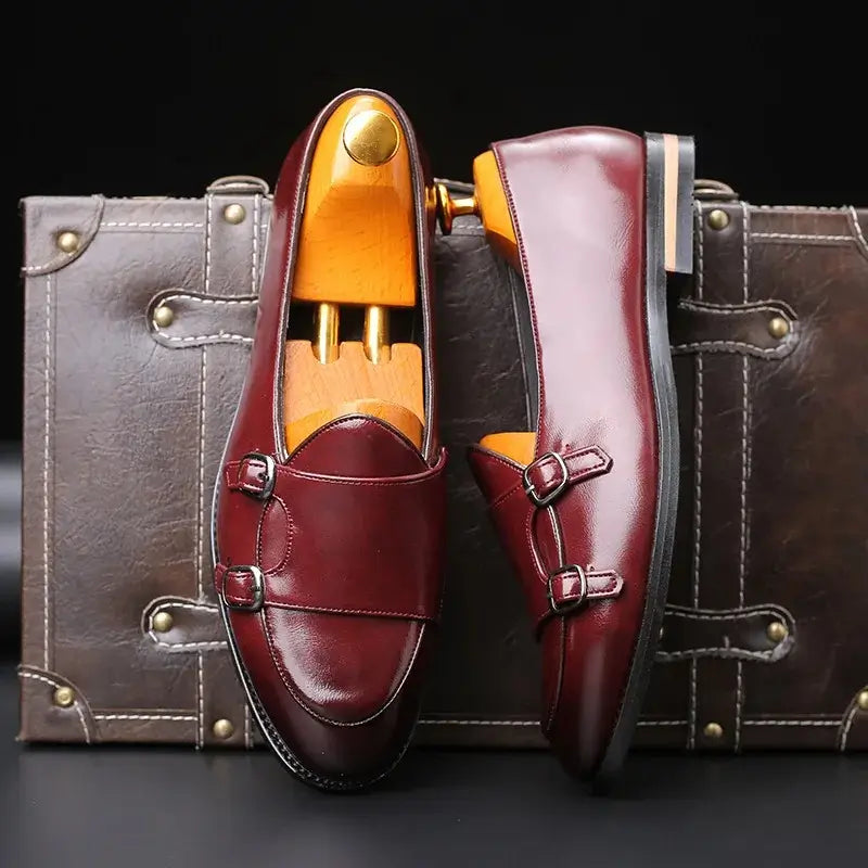 Sapato Masculino Loafer Double Monk Retrô