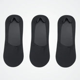 Kit de 3 Pares de Meias Pretas Masculinas Invisíveis