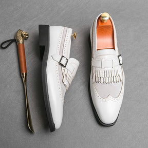 Sapato social loafer masculino premium com detalhe kiltie sofisticado e design europeu exclusivo elegante