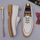 Sapato social Derby masculino premium contemporâneo com design sofisticado e acabamento elegante