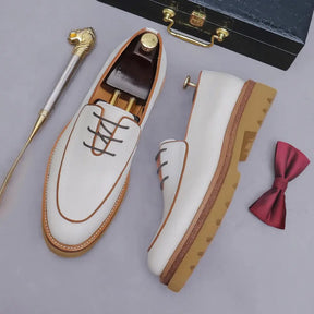 Sapato social Derby masculino premium contemporâneo com design sofisticado e acabamento elegante