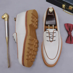 Sapato social Derby masculino premium contemporâneo com design sofisticado e acabamento elegante